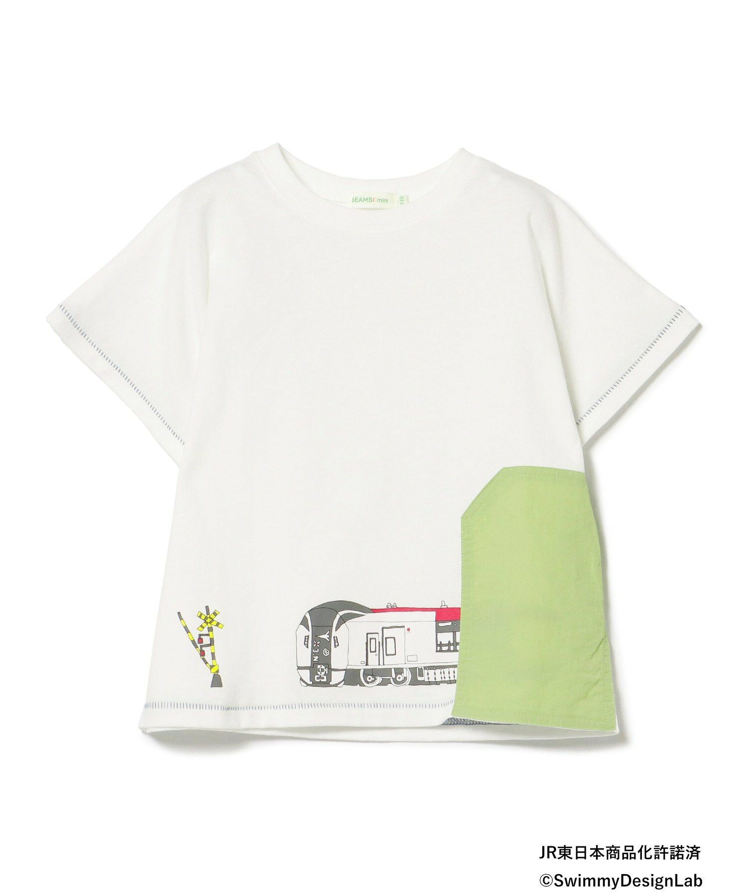 BEAMS mini / JR トンネル ポケッタブル Tシャツ 24SS(90~150cm)